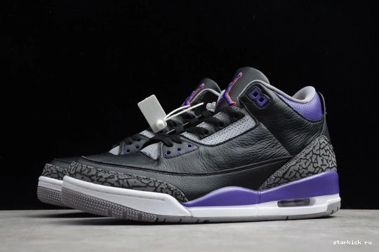 Black 3 Court Air Jordan Purple CT8532-050 CT8532-050 Retro 1103